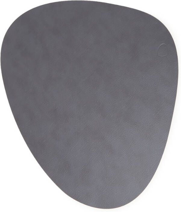 LIND DNA Placemat Leer Nupo Antraciet Pastel Groen 37 x 44 cm