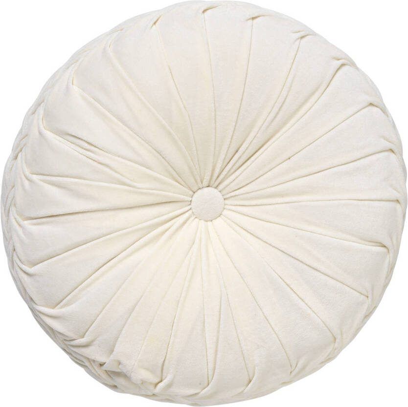 Dutch Decor KAJA Sierkussen rond velvet Snow White 40 cm