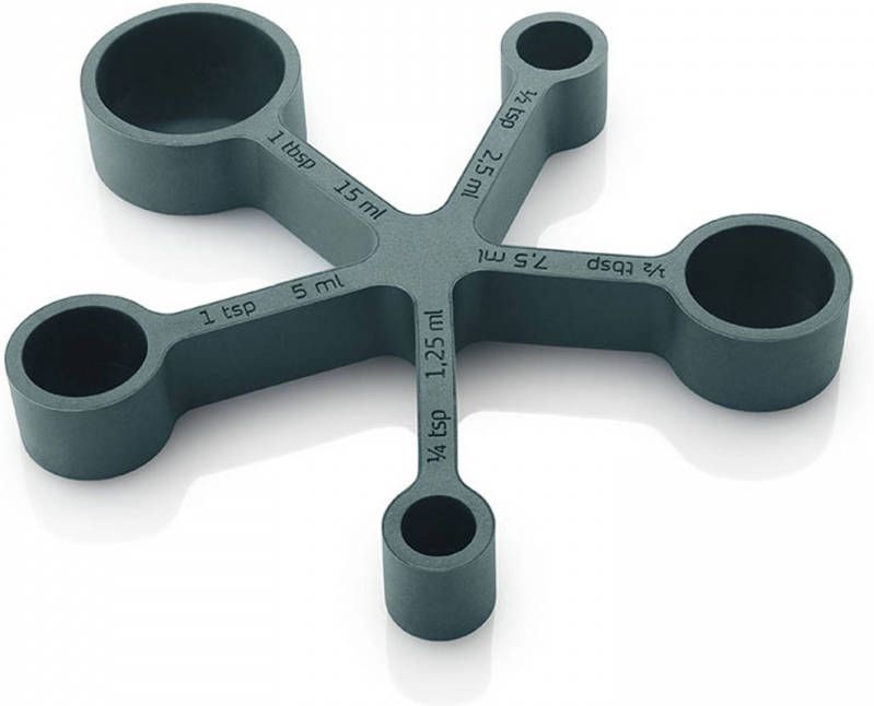 Eva Solo 2 in 1 Onderzetter en Maatcupjes Petrolblauw