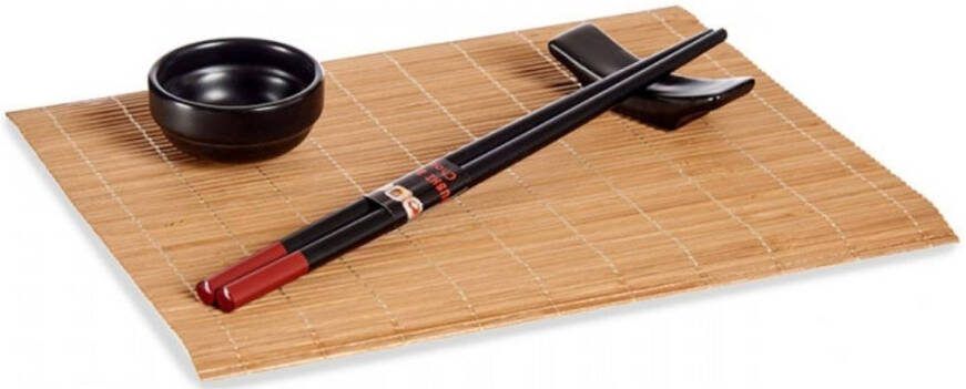 Orange85 Sushi Servies Set 8 Delig Keramiek Bamboe Zwart 2 Personen
