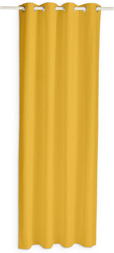 Today Kant En Klaar Isolerend En Verduisterend Gordijn Met Ringen Goudgeel