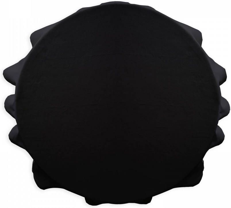 Zwart tafelkleed tafellaken rond 180cm Réglisse