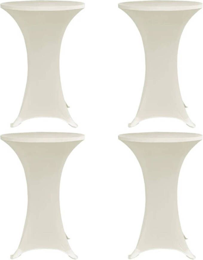 VIDAXL Statafelhoes 4 st stretch Ø, 60 cm crè, me