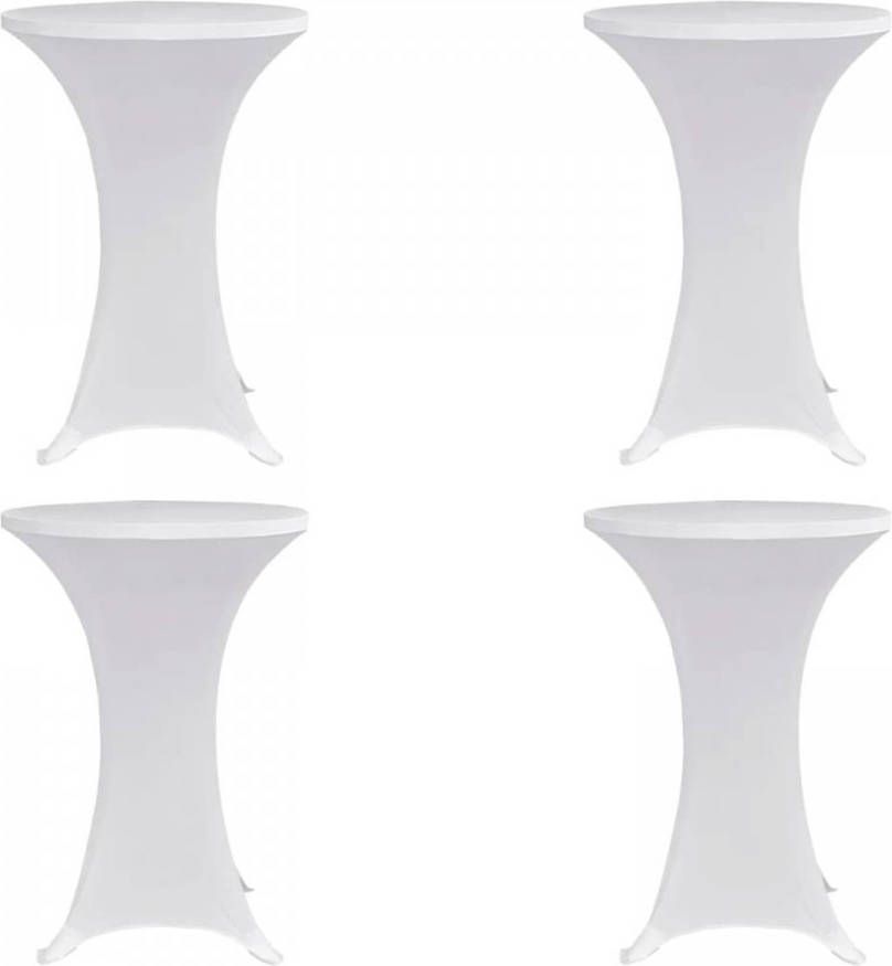 VIDAXL Statafelhoes 4 st stretch Ø, 60 cm wit