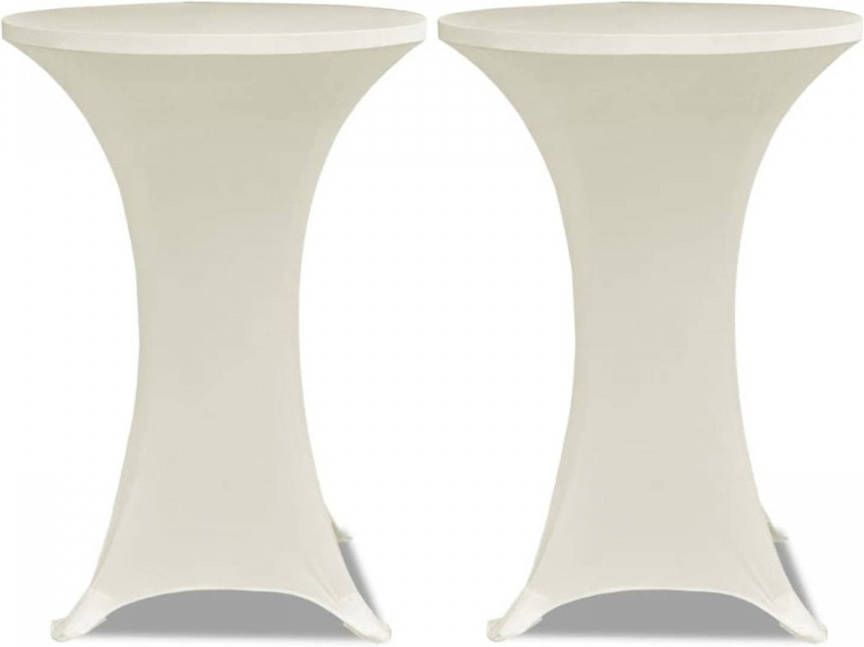 VIDAXL Statafelhoes Stretch Ø, 60cm Crè, me(2 stuks )