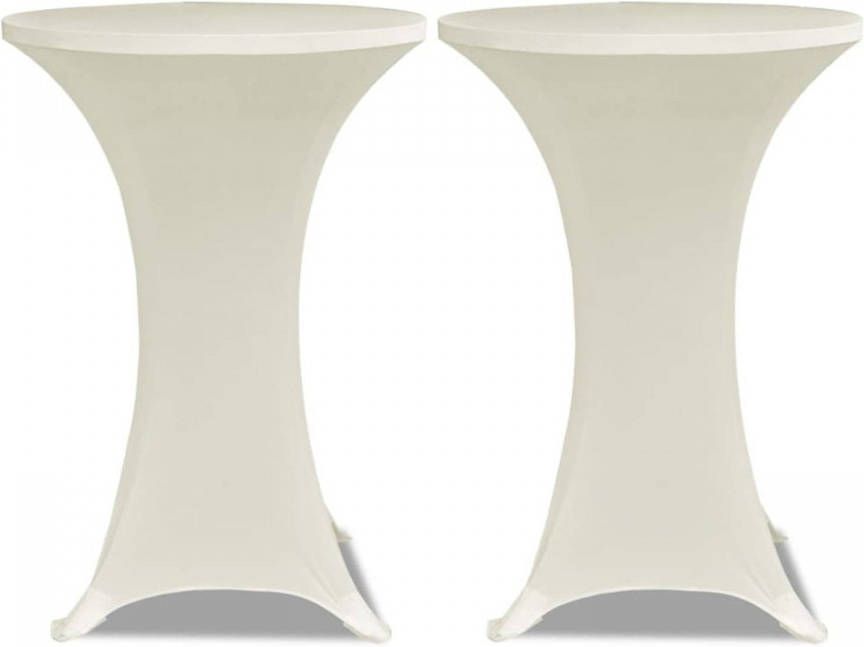 VIDAXL Statafelhoes Stretch Ø, 70cm Crè, me(2 stuks )