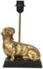 Clayre & Eef Lampenvoet Hond 23x23x44 Cm Goudkleurig Kunststof Rechthoek Lampvoet Tafellamp Goudkleurig Lampvoet online kopen
