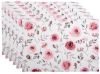 Clayre & Eef Placemats Set van 6 48x33 cm Wit Roze Katoen Rechthoek online kopen