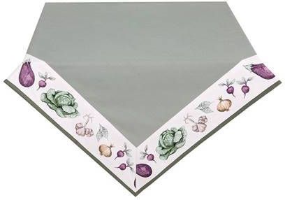 Clayre & Eef Tafelkleed 100x100 cm Groen Katoen Vierkant Groente