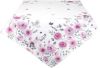 Clayre & Eef Tafelkleed 150x250 cm Wit Paars Katoen Rozen Tafellaken online kopen