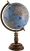 Clayre & Eef Wereldbol 22x37 cm Blauw Grijs Hout Ijzer Rond Globe online kopen