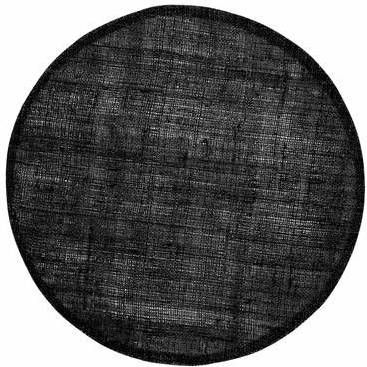 Home Delight Placemat Linnen rond zwart set/6