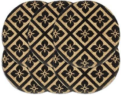 vidaXL Placemats 6 st rond 38 cm jute zwart