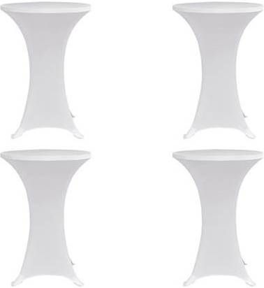 VIDAXL Statafelhoes 4 st stretch Ø, 70 cm wit