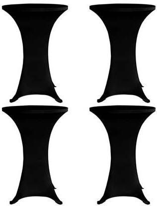 VIDAXL Statafelhoes 4 st stretch Ø, 70 cm zwart