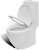 VidaXL Toilet met afvoer achter keramiek wit online kopen