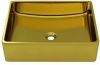 VidaXL Wastafel 41x30x12 cm keramiek goudkleurig online kopen