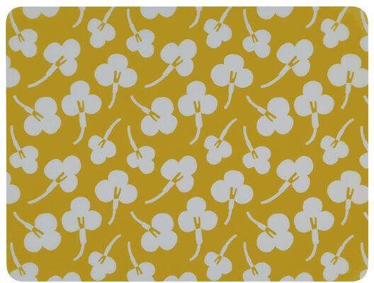 HEMA Placemat Kunststof 32x42 Viooltjes(geel )