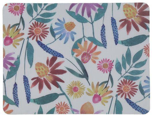 HEMA Placemat Kunststof 32x42 Wilde Bloemen(geel )
