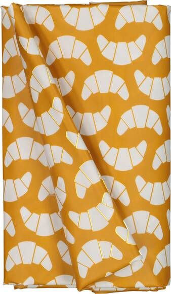 HEMA Tafelzeil 140x240 Polyester Croissants Oker/wit(okergeel )