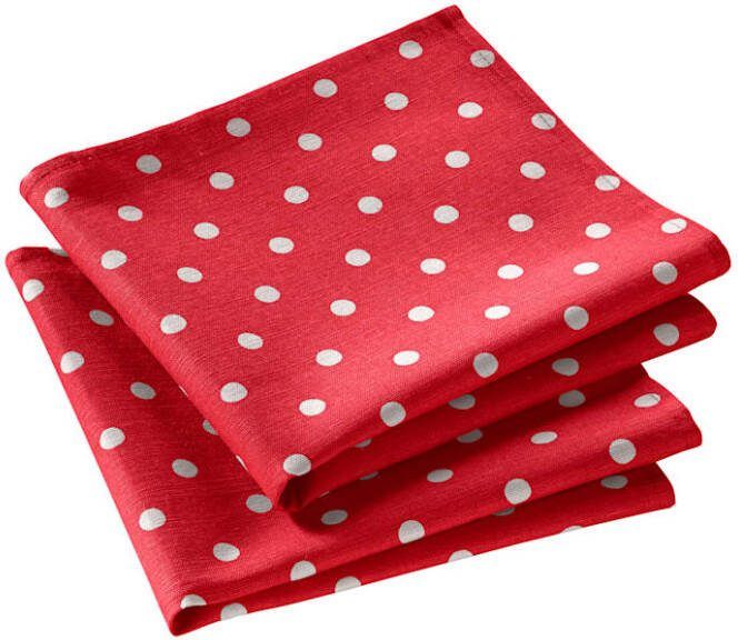 Kracht Set van 2 theedoeken Rood