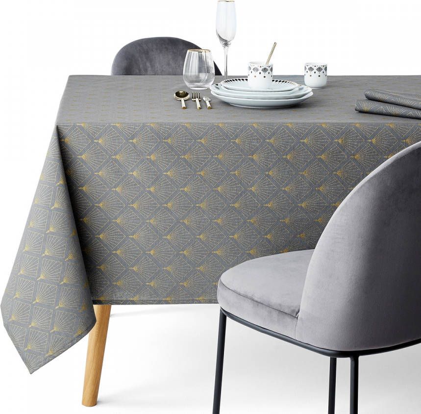 LA REDOUTE INTERIEURS Bedrukt goudkleurig tafelkleed, anti vlekken, Tallinn