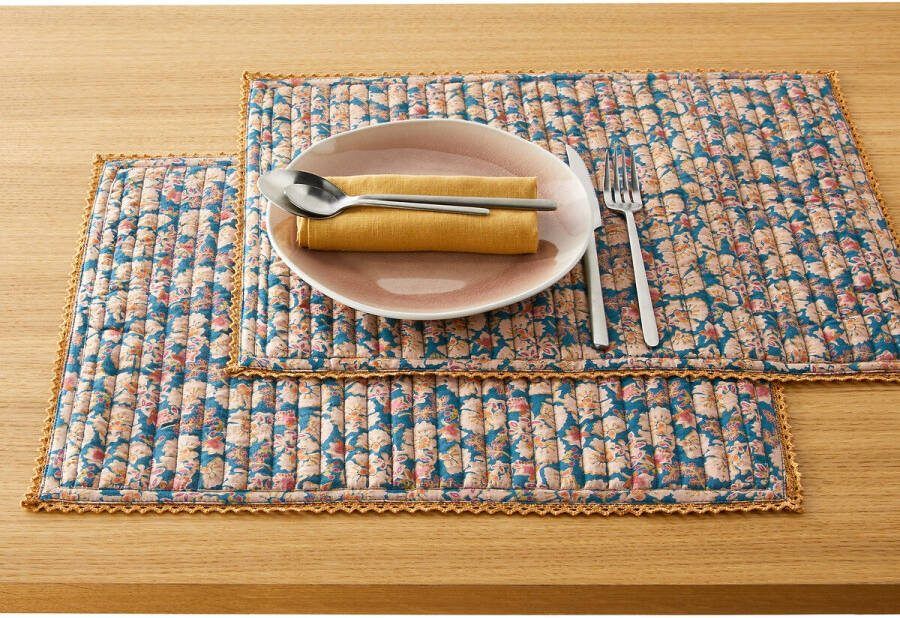 LA REDOUTE INTERIEURS Set van 2 placemats in voilekatoen, Jadav