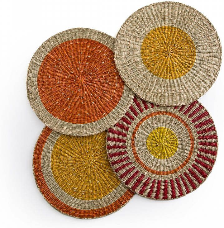 LA REDOUTE INTERIEURS Set van 4 placemats in herbarium, Romix
