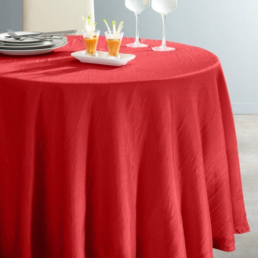 SO'HOME Rond tafelkleed in gekreukt polyester CERYAS