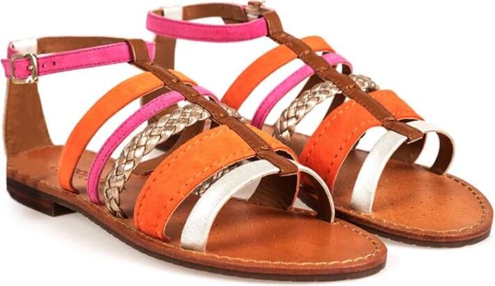 Geox Soda sandalen E , Oranje, Dames