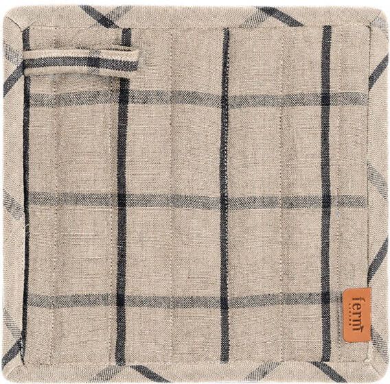Ferm Living Hale Pannenlappen Zand/Zwart