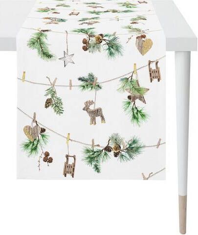 APELT Tafelloper 9532 WINTERWERELD, kerstversiering, kerst Digitale print(1 stuk )