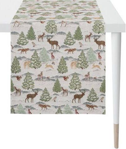 APELT Tafelloper 9536 WINTERWERELD, kerstversiering, kerst Gobelin weefsel(1 stuk )