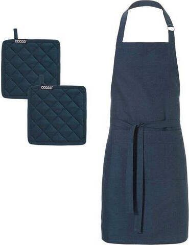DDDDD Kookschort Kit met 2 pannenlappen(set, 3 delig )