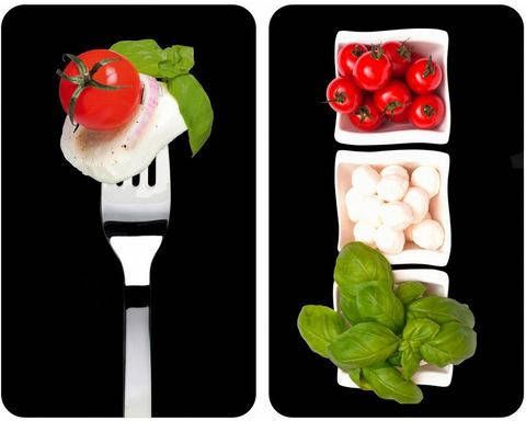Wenko Kookplaatdeksel Caprese speciale antislipvoetjes(set, 2 delig )