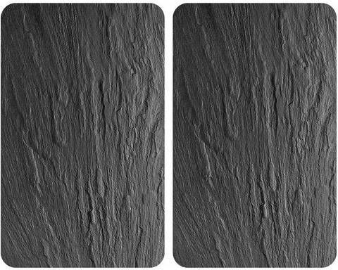 Wenko Kookplaatdeksel Leisteen van gehard glas (set, 2 delig )