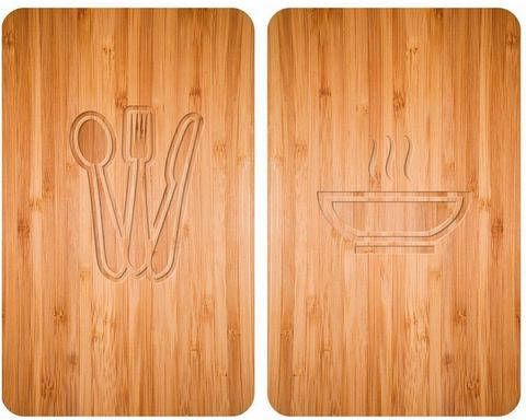 Wenko Kookplaatdeksel Lunch van gehard glas (set, 2 delig )