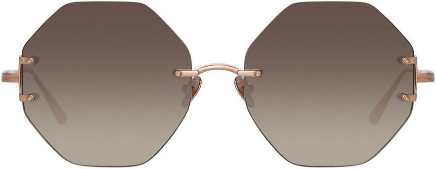 Linda Farrow Lfl1267 C3 SUN Sunglasses , Bruin, Dames