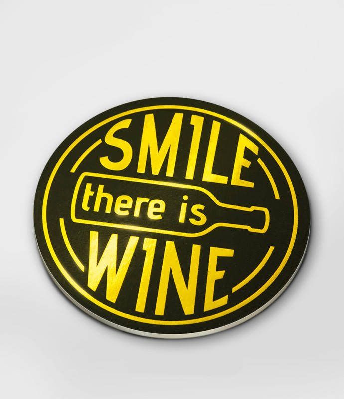 Feestbazaar Luxe Onderzetters &apos, Smile There&apos, s Wine&apos, (6st )