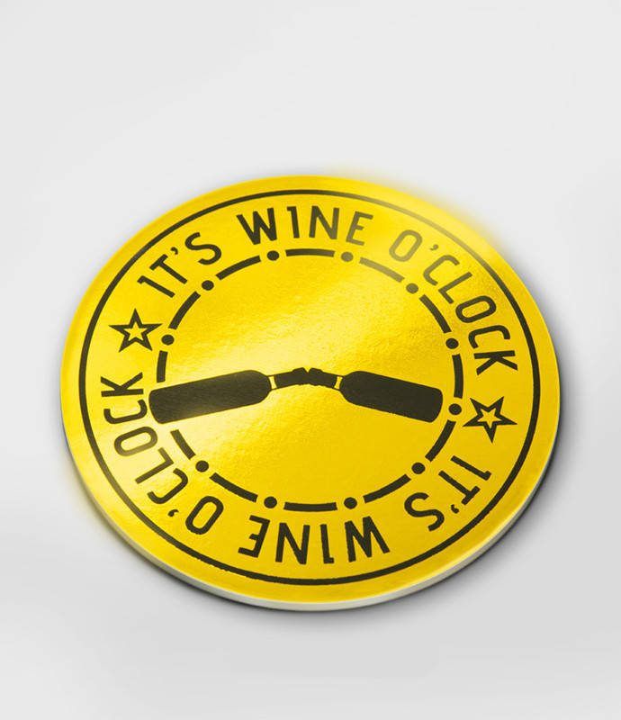 Feestbazaar Luxe Onderzetters &apos, Wine O&apos, Clock&apos, (6st )