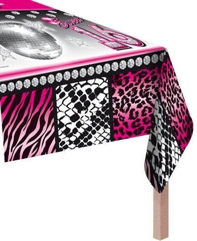 Folat Tafelkleed Sweet 16 Meisjes 130 X 180 Cm Roze/zwart