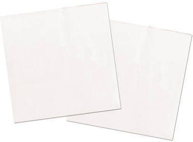 Folat 20x Stuks Servetten Van Papier Wit 33 X 33 Cm Feestservetten