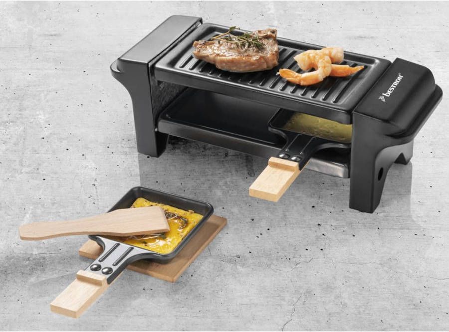 Bestron Gourmetstel ARG150BW 350 W hout zwart