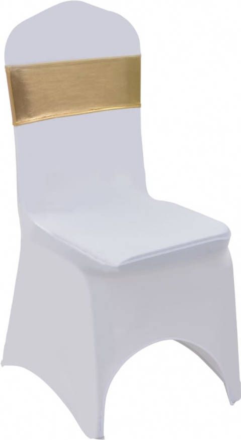 VIDAXL 25 st Stoellint met diamant stretch goud