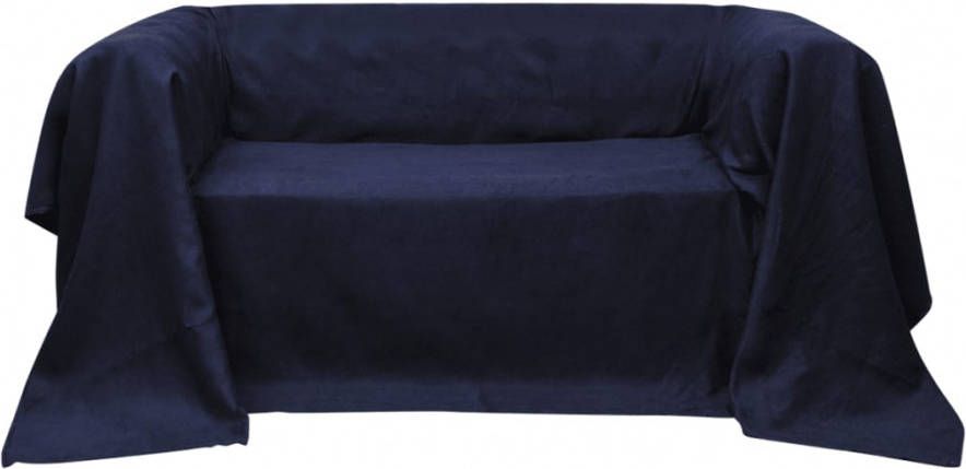 VIDAXL Bankhoes microsuede marineblauw 210 x 280 cm