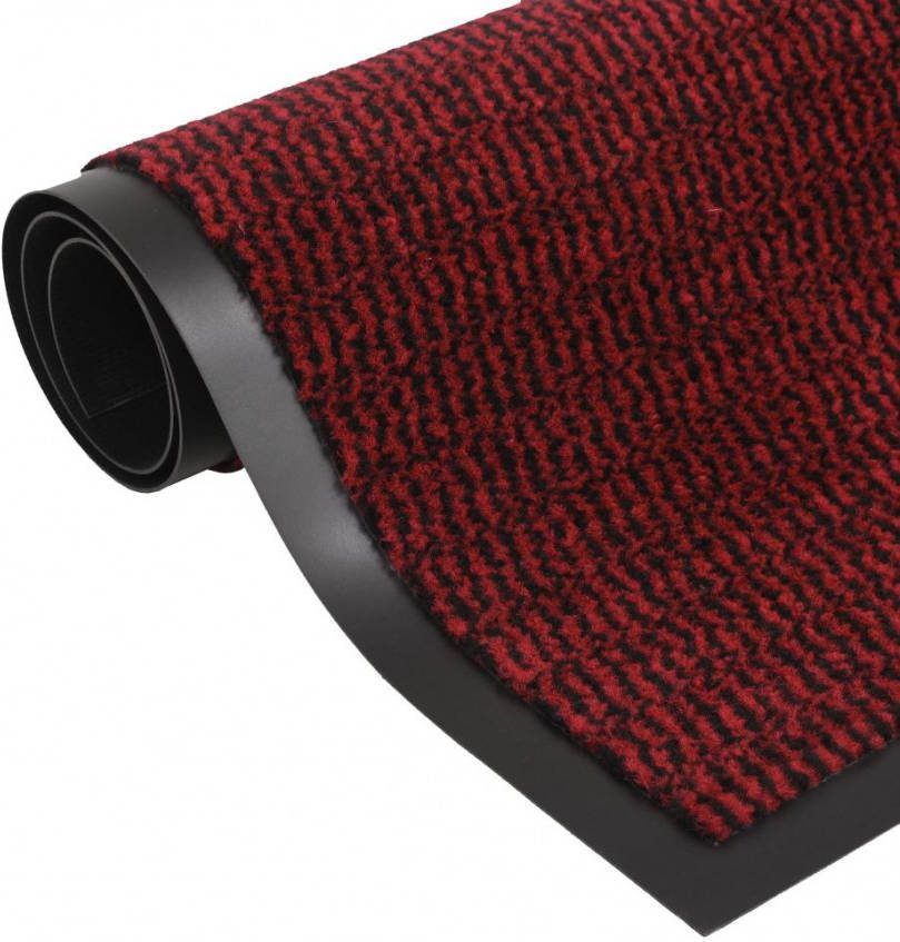 VIDAXL Droogloopmat rechthoekig getuft 60x90 cm rood