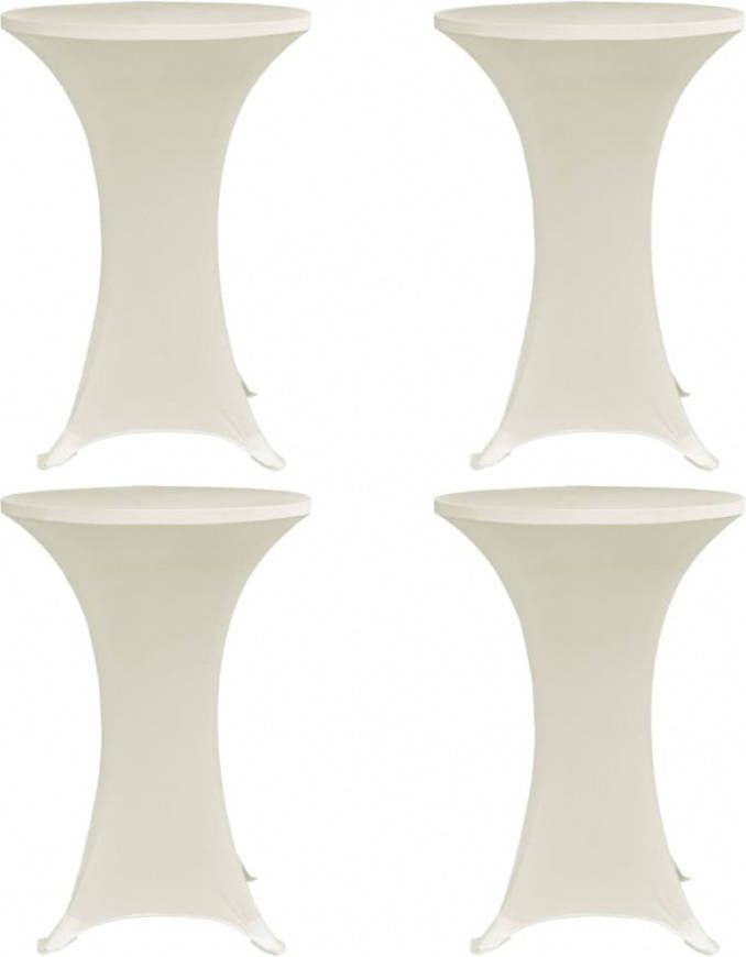 VIDAXL Statafelhoes 4 st stretch Ø, 80 cm crè, me