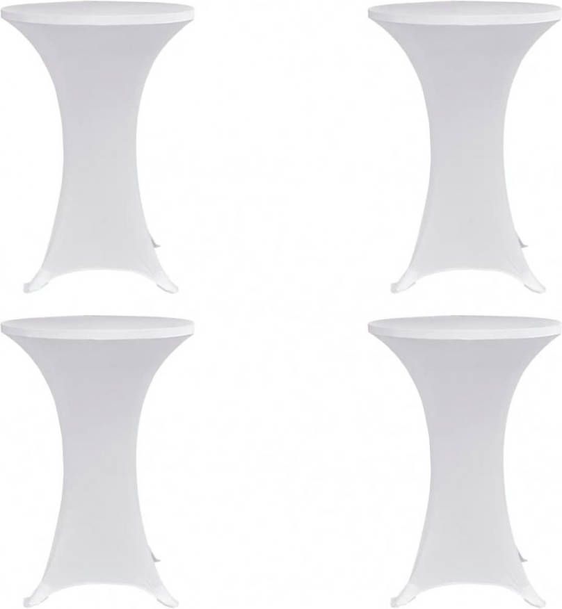 VIDAXL Statafelhoes 4 st stretch Ø, 80 cm wit
