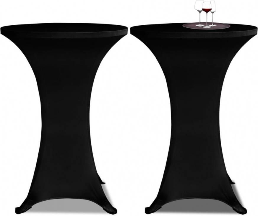 VIDAXL Statafelhoes Stretch Ø, 60cm Zwart(2 stuks )