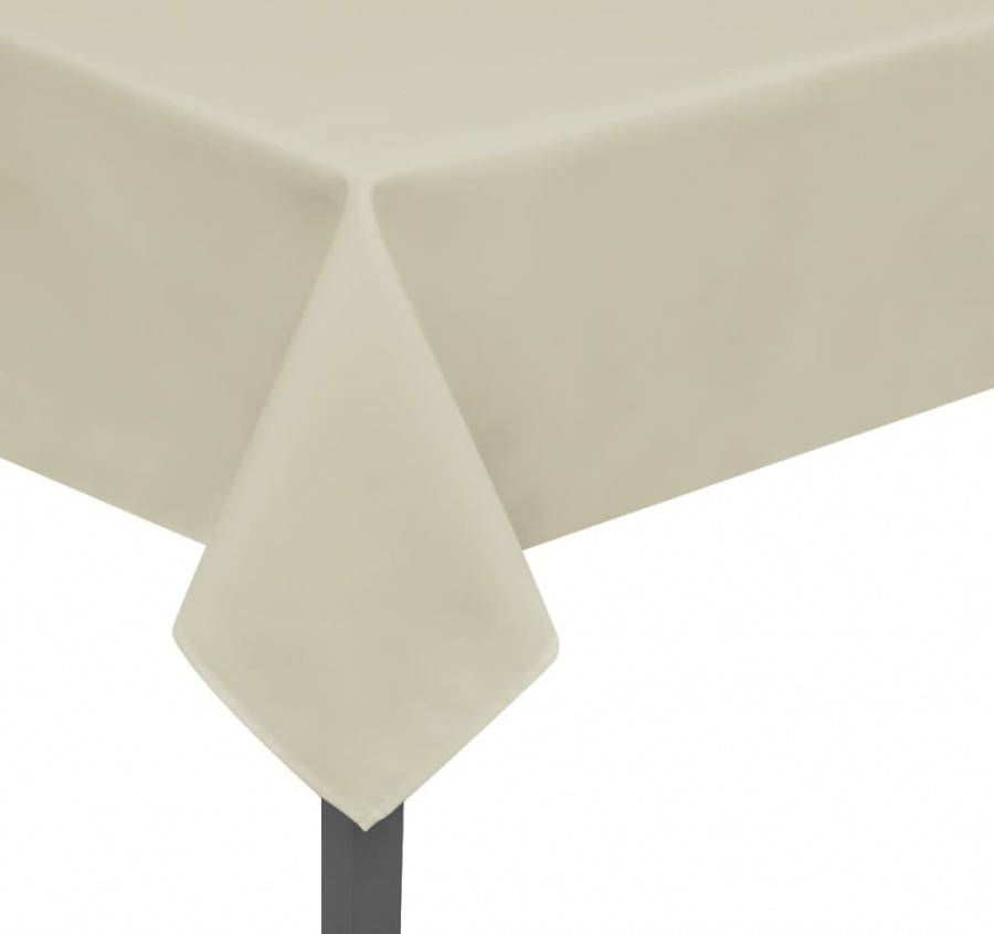 VIDAXL Tafelkleden 5 stuks cré, me 170x130 cm